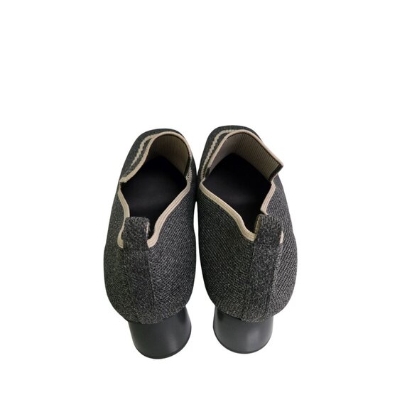 Vivaia Quinn Square Toe Patterned Heels Gray Cream Rounded Heel Size 42/11-11.5 - Picture 6 of 10